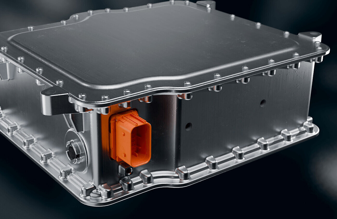 Elektrischer Nebenantrieb (ePTO) von Silver Atena als kompakte Hochvolt-Leistungselektronik.