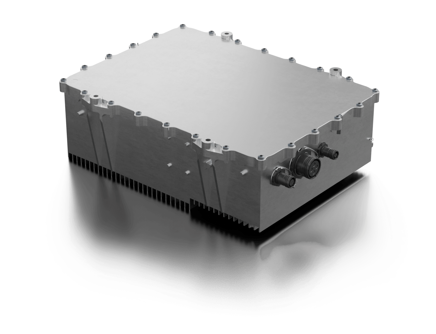 Silver Atena Landeklappen-Antriebssteuergerät im Aluminiumgehäuse für Flugsteuerungs- und Aktuatorsysteme.