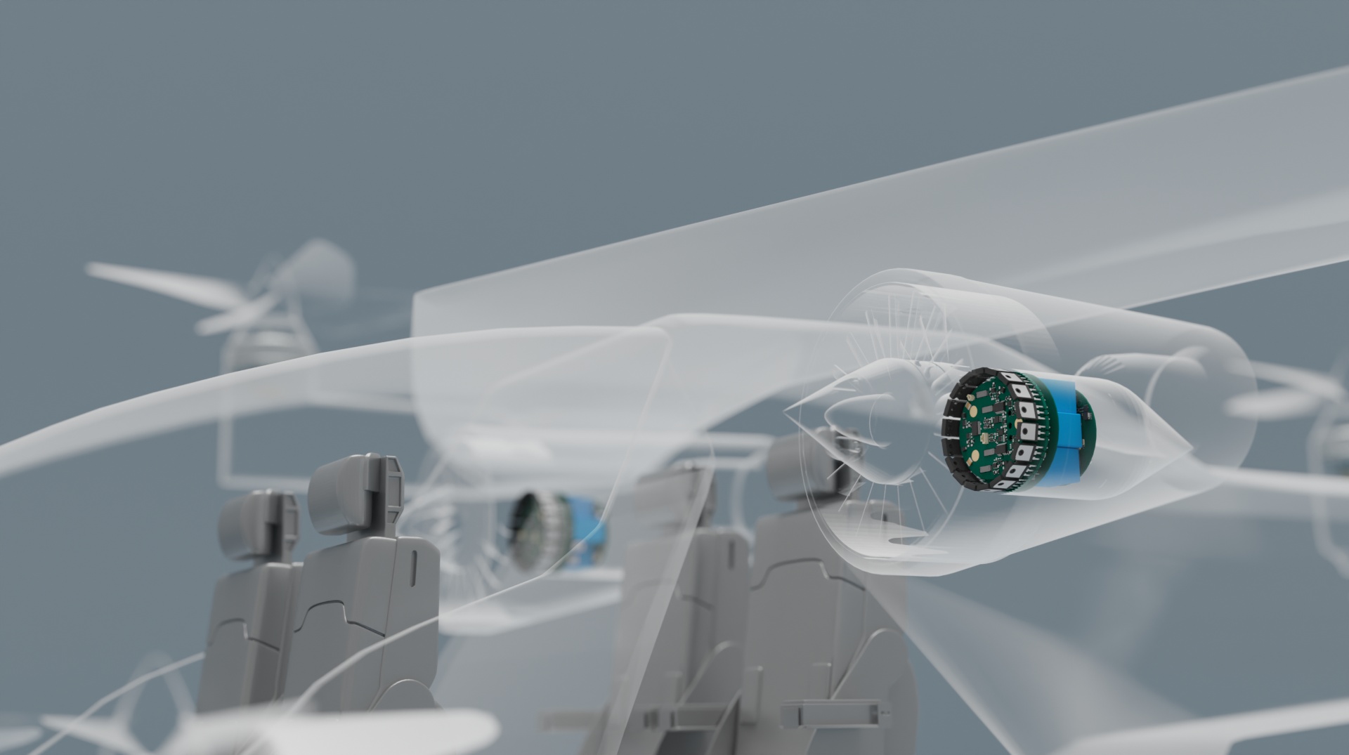 Aero-Antriebsinverter von Silver Atena im elektrischen Flugantrieb eines eVTOL integriert.