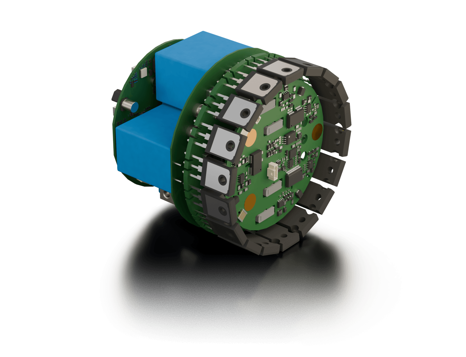 Elektrischer Aero-Antriebsinverter von Silver Atena – leichter SiC-Inverter für eVTOL und Hybridflugzeuge.