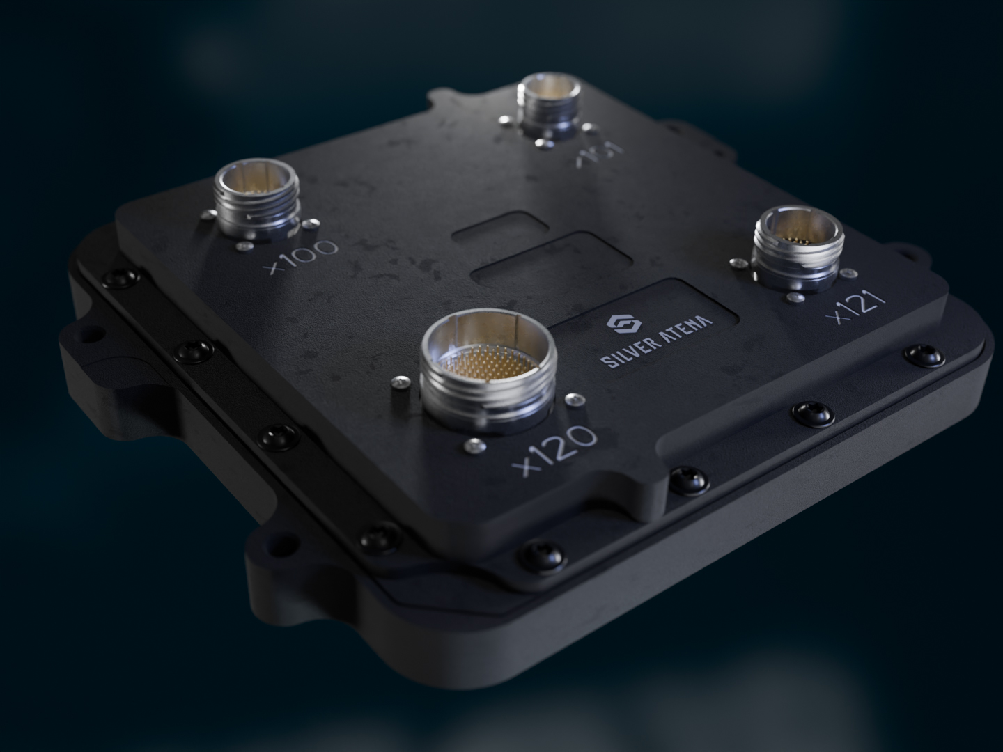 Detail des Silver Atena Tank Data Acquisition Modules für H2-Systeme in der Luftfahrt.