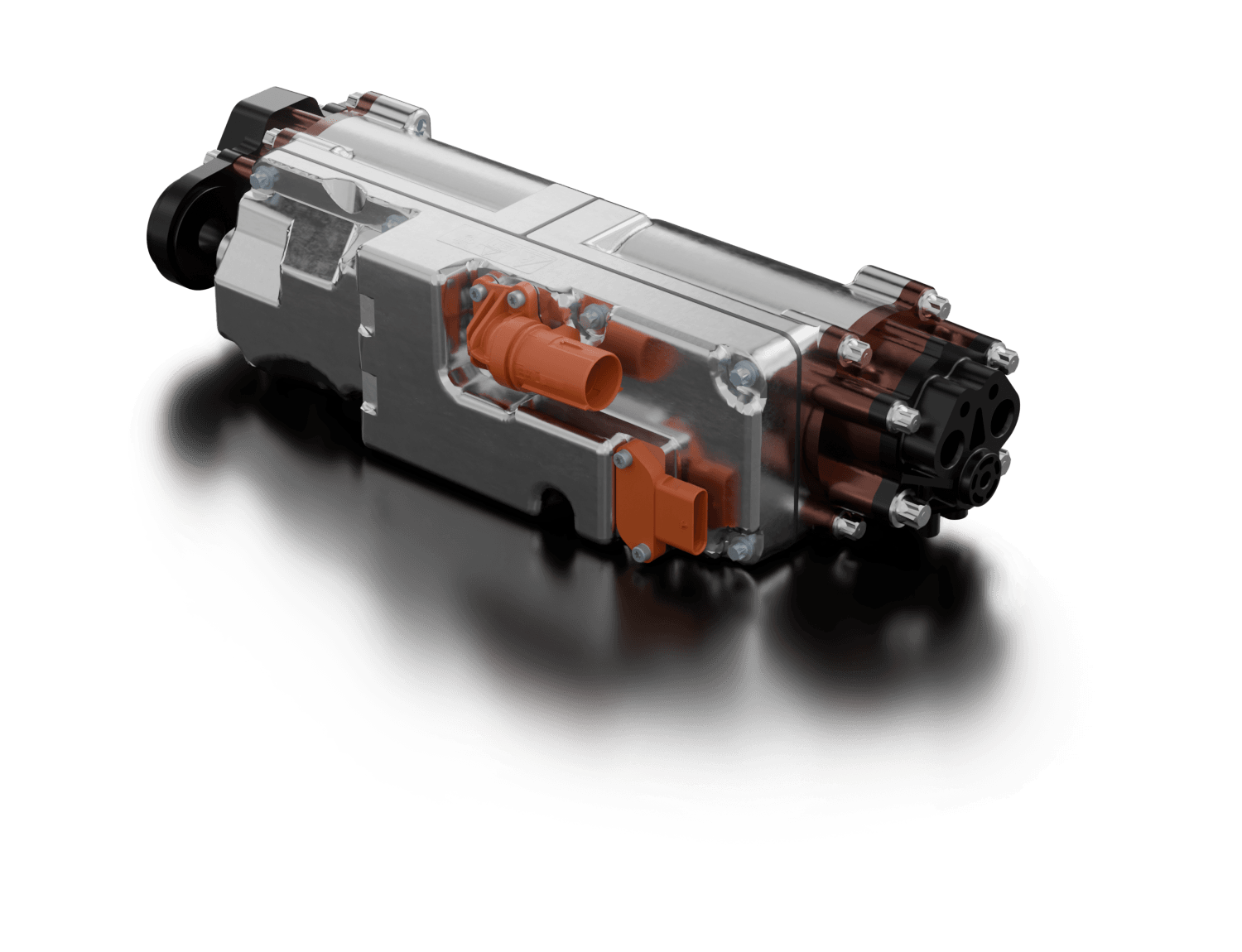 Motor-Pumpen-Einheit von Silver Atena für aktive Fahrwerksysteme im Automotive-Bereich.